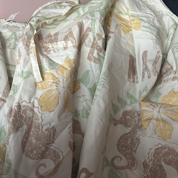 Yellow Hawaii Print BDG Eva Tie-Front Ruched Strap Trapeze Mini Dress - Picture 6 of 11